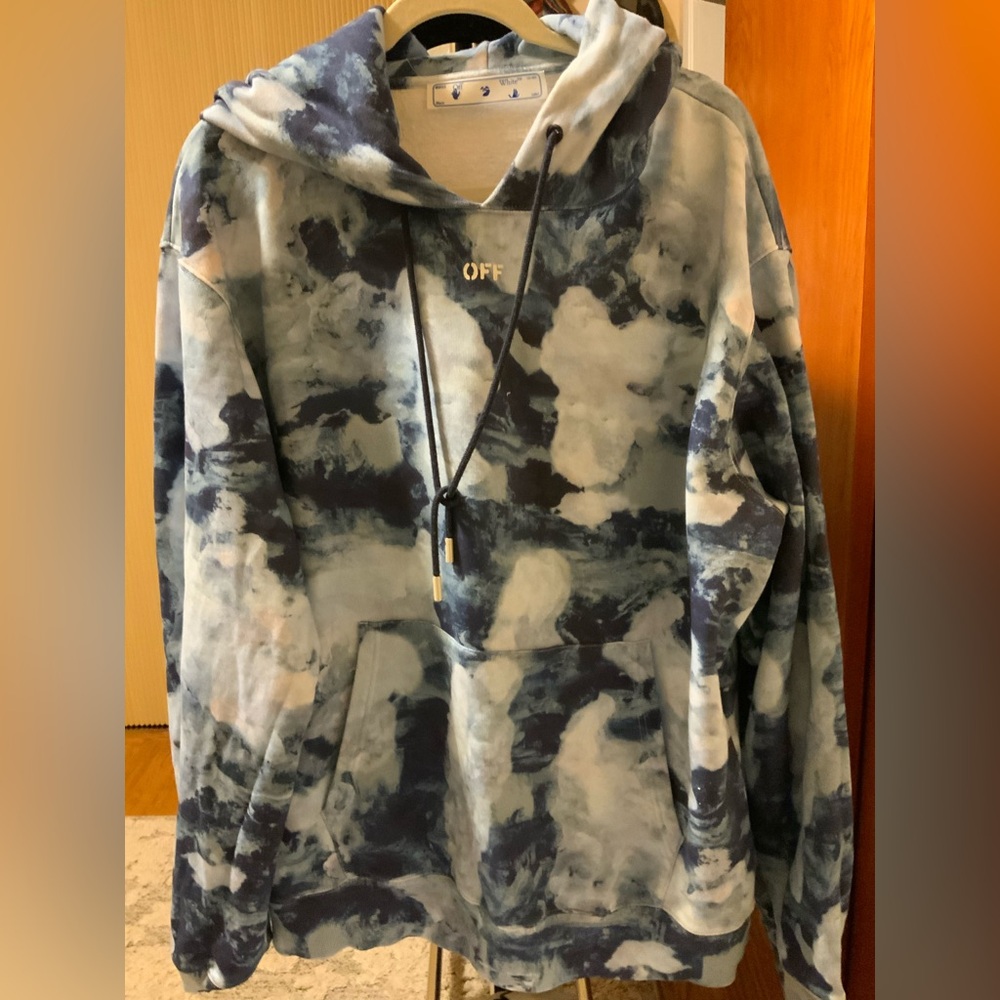 Off-White tie-dye cotton hoodie Size XXL
